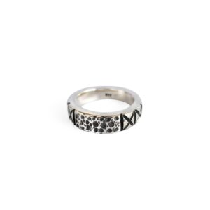 Sterling Silver Men's Texture X Band