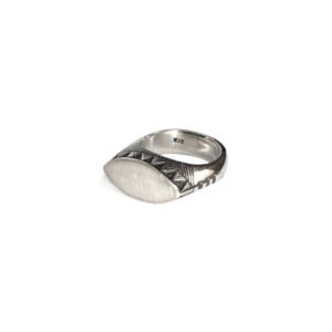 Sterling Silver Men's Marquise Signet Ring