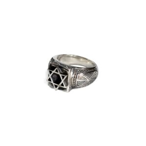 Sterling Silver Men's Star of David Ring